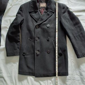 Classic Cianni mens black 31"lg  wool pea coat sz small gently used